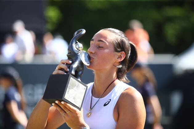 Caroline Garcia freut sich ueber ihren Turniersieg in Bad Homburg Bad Homburg Open, Tennis 25.06.2022 Bad Homburg Open, Tennis 25.06.2022 Bad Homburg Copyright: xEibner-Pressefotox EP_RWS