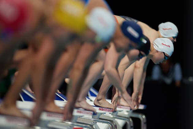 (220626) -- BUDAPEST, June 26, 2022 -- Zhang Yufei (2nd R) of China competes during the Women s 50m Freestyle Final of the 19th FINA World Championships in Budapest, Hungary on June 25, 2022. ) (SP)HUNGARY-BUDAPEST-FINA WORLD CHAMPIONSHIPS-SWIMMING-WOMEN S 50M FREESTYLE MengxDingbo 