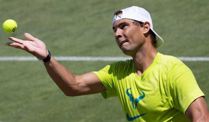 Spanish Rafael Nadal pictured during the 2022 Wimbledon grand slam tennis tournament at the All England Tennis Club, in south-west London, Britain, Sunday 26 June 2022. BENOITxDOPPAGNE  x36659853x