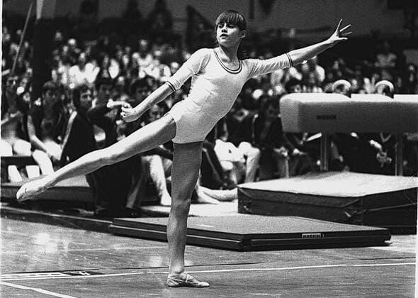 GYMNATICS Nadia Comanici Nadia Comanici (ROM) cometing at the 1976 American Cup New York Madison square Garden NY United States Copyright: xPaulxJxSutton Duomo PCNx GY7601_327001-2