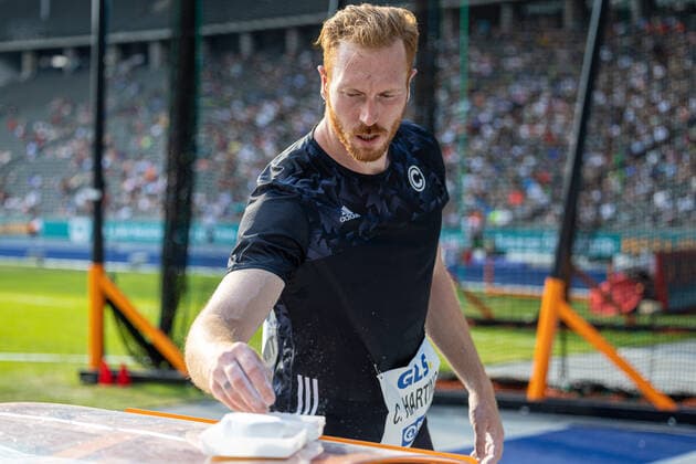 Deutsche Leichtathletik-Meisterschaften; Berlin, 26.06.2022 Christoph Harting (SCC Berlin); Deutsche Leichtathletik-Meisterschaften im Olympiastadion in Berlin am 26.06.2022, (Berlin). *** German Athletics Championships Berlin, 26 06 2022 Christoph Harting SCC Berlin German Athletics Championships at the Olympic Stadium in Berlin on 26 06 2022, Berlin Copyright: xBEAUTIFULxSPORTS KJPetersx