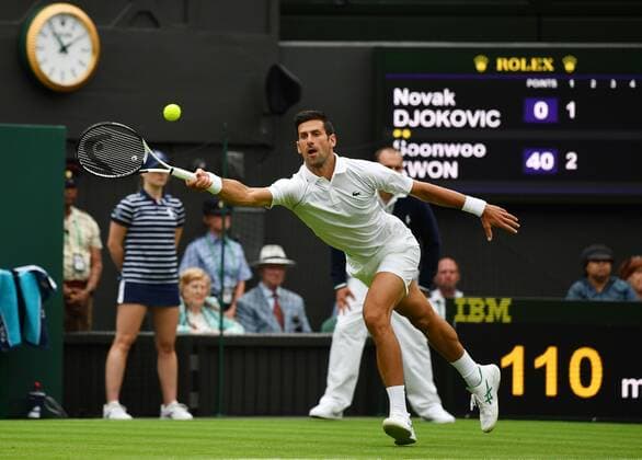 Mandatory Credit: Photo by James Veysey Shutterstock (13002284k) Novak Djokovic during his first round match Wimbledon Tennis Championships, Day 2, The All England Lawn Tennis and Croquet Club, London, UK - 27 Jun 2022 Wimbledon Tennis Championships, Day 2, The All England Lawn Tennis and Croquet Club, London, UK - 27 Jun 2022  Copyright: xJamesxVeysey Shutterstockx 13002284k
