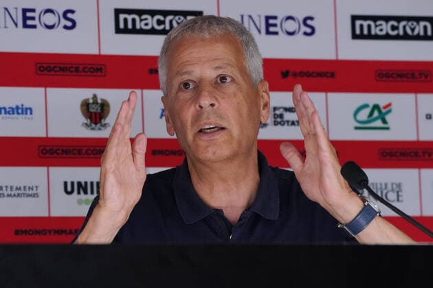 Lucien Favre (entraineur de l™OGC Nice) FOOTBALL : Lucien Favre nouvel entraineur de l™OGC Nice - ConfÃ rence de presse - Nice - 27 06 2022 NorbertScanella Panoramic 