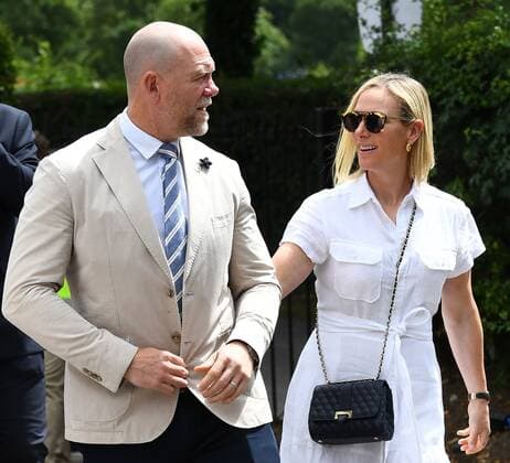 Mandatory Credit: Photo by James Veysey Shutterstock (13002287i) Mike Tindall and Zara Phillips Wimbledon Tennis Championships, Day 2, The All England Lawn Tennis and Croquet Club, London, UK - 28 Jun 2022 Wimbledon Tennis Championships, Day 2, The All England Lawn Tennis and Croquet Club, London, UK - 28 Jun 2022  Copyright: xJamesxVeysey Shutterstockx 13002287i