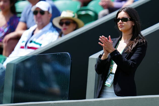 Mandatory Credit: Photo by Javier Garcia Shutterstock (13002021ca) Costeen Hatzi watching Nick Kyrgios on No.3 Court Wimbledon Tennis Championships, Day 2, The All England Lawn Tennis and Croquet Club, London, UK - 28 Jun 2022 Wimbledon Tennis Championships, Day 2, The All England Lawn Tennis and Croquet Club, London, UK - 28 Jun 2022  Copyright: xJavierxGarcia Shutterstockx 13002021ca