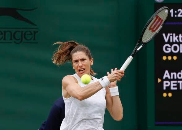 Sport Bilder des Tages Andrea Petkovic Tennis - Wimbledon 2022 - Grand Slam ITF ATP, Tennis Herren WTA, Tennis Damen - AELTC - London - - Great Britain - 28 June 2022. Copyright: xJuergenxHasenkopfx