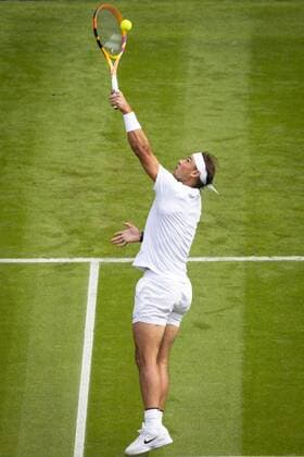 Mandatory Credit: Photo by Ella Ling Shutterstock (13002020bb) Rafael Nadal during his first round match Wimbledon Tennis Championships, Day 2, The All England Lawn Tennis and Croquet Club, London, UK - 28 Jun 2022 Wimbledon Tennis Championships, Day 2, The All England Lawn Tennis and Croquet Club, London, UK - 28 Jun 2022  Copyright: xEllaxLing Shutterstockx 13002020bb