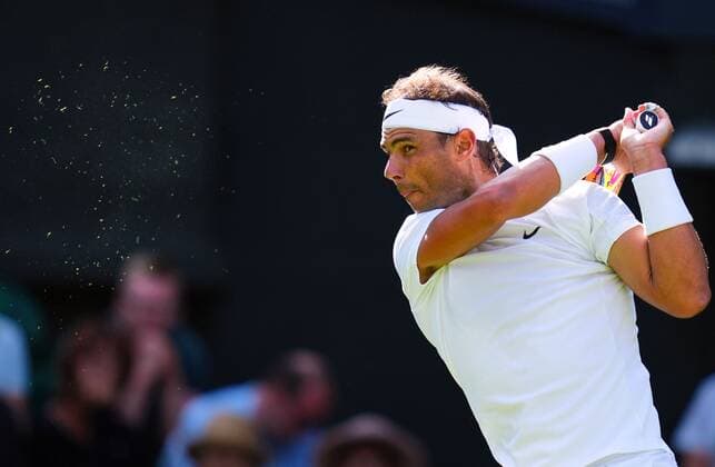 Mandatory Credit: Photo by Javier Garcia Shutterstock (13002021hb) Rafael Nadal during his first round match Wimbledon Tennis Championships, Day 2, The All England Lawn Tennis and Croquet Club, London, UK - 28 Jun 2022 Wimbledon Tennis Championships, Day 2, The All England Lawn Tennis and Croquet Club, London, UK - 28 Jun 2022  Copyright: xJavierxGarcia Shutterstockx 13002021hb