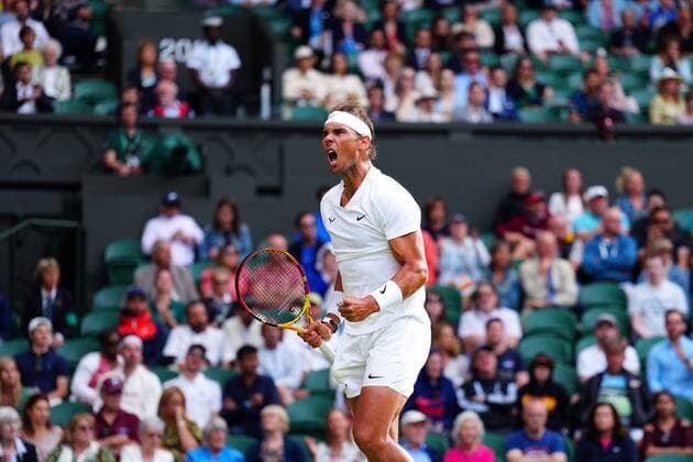Mandatory Credit: Photo by Javier Garcia Shutterstock (13002021hy) Rafael Nadal during his first round match Wimbledon Tennis Championships, Day 2, The All England Lawn Tennis and Croquet Club, London, UK - 28 Jun 2022 Wimbledon Tennis Championships, Day 2, The All England Lawn Tennis and Croquet Club, London, UK - 28 Jun 2022  Copyright: xJavierxGarcia Shutterstockx 13002021hy