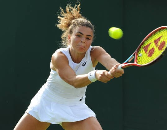 Tennis - 2022 Wimbledon Championships - Week One - Day Two (Tuesday) - All England Lawn Tennis Club, Wimbledon - Tuesday 28th June 2022 Jasmine Paolini v Petra Kvitova Jasmine Paolini of Italy 