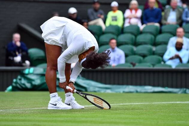 Mandatory Credit: Photo by James Veysey Shutterstock (13002287fx) Serena Williams during her first round match Wimbledon Tennis Championships, Day 2, The All England Lawn Tennis and Croquet Club, London, UK - 28 Jun 2022 Wimbledon Tennis Championships, Day 2, The All England Lawn Tennis and Croquet Club, London, UK - 28 Jun 2022  Copyright: xJamesxVeysey Shutterstockx 13002287fx