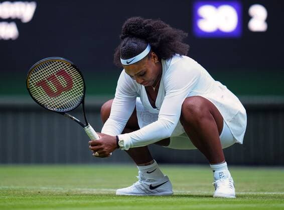 Mandatory Credit: Photo by Javier Garcia Shutterstock (13002021ks) Serena Williams during her first round match Wimbledon Tennis Championships, Day 2, The All England Lawn Tennis and Croquet Club, London, UK - 28 Jun 2022 Wimbledon Tennis Championships, Day 2, The All England Lawn Tennis and Croquet Club, London, UK - 28 Jun 2022  Copyright: xJavierxGarcia Shutterstockx 13002021ks