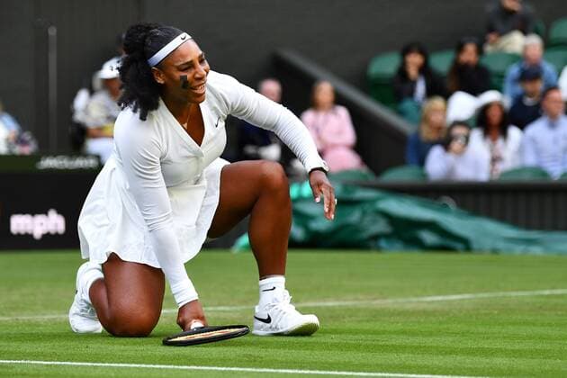 Mandatory Credit: Photo by James Veysey Shutterstock (13002287gn) Serena Williams during her first round match Wimbledon Tennis Championships, Day 2, The All England Lawn Tennis and Croquet Club, London, UK - 28 Jun 2022 Wimbledon Tennis Championships, Day 2, The All England Lawn Tennis and Croquet Club, London, UK - 28 Jun 2022  Copyright: xJamesxVeysey Shutterstockx 13002287gn