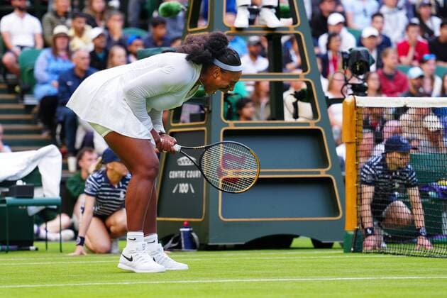 Mandatory Credit: Photo by Javier Garcia Shutterstock (13002021lp) Serena Williams during her first round match Wimbledon Tennis Championships, Day 2, The All England Lawn Tennis and Croquet Club, London, UK - 28 Jun 2022 Wimbledon Tennis Championships, Day 2, The All England Lawn Tennis and Croquet Club, London, UK - 28 Jun 2022  Copyright: xJavierxGarcia Shutterstockx 13002021lp
