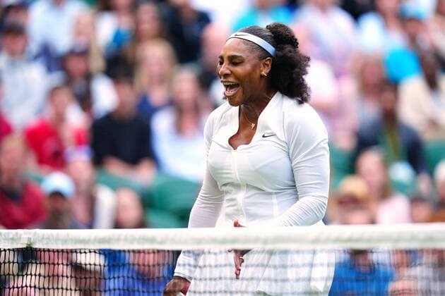 Mandatory Credit: Photo by Javier Garcia Shutterstock (13002021lu) Frustration for Serena Williams during her first round match Wimbledon Tennis Championships, Day 2, The All England Lawn Tennis and Croquet Club, London, UK - 28 Jun 2022 Wimbledon Tennis Championships, Day 2, The All England Lawn Tennis and Croquet Club, London, UK - 28 Jun 2022  Copyright: xJavierxGarcia Shutterstockx 13002021lu
