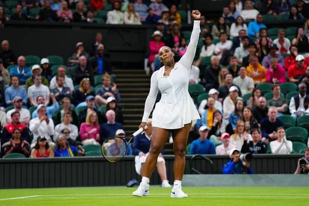 Mandatory Credit: Photo by Javier Garcia Shutterstock (13002021mv) Serena Williams during her first round match Wimbledon Tennis Championships, Day 2, The All England Lawn Tennis and Croquet Club, London, UK - 28 Jun 2022 Wimbledon Tennis Championships, Day 2, The All England Lawn Tennis and Croquet Club, London, UK - 28 Jun 2022  Copyright: xJavierxGarcia Shutterstockx 13002021mv