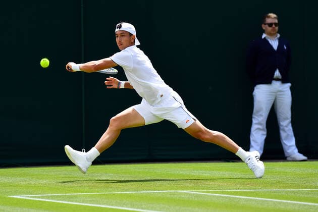 Mandatory Credit: Photo by James Veysey Shutterstock (13008248e) Ryan Peniston during his second round match Wimbledon Tennis Championships, Day 3, The All England Lawn Tennis and Croquet Club, London, UK - 29 Jun 2022 Wimbledon Tennis Championships, Day 3, The All England Lawn Tennis and Croquet Club, London, UK - 29 Jun 2022  Copyright: xJamesxVeysey Shutterstockx 13008248e
