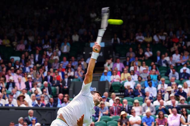 Mandatory Credit: Photo by Javier Garcia Shutterstock (13008249ac) Novak Djokovic during his second round match Wimbledon Tennis Championships, Day 3, The All England Lawn Tennis and Croquet Club, London, UK - 29 Jun 2022 Wimbledon Tennis Championships, Day 3, The All England Lawn Tennis and Croquet Club, London, UK - 29 Jun 2022  Copyright: xJavierxGarcia Shutterstockx 13008249ac
