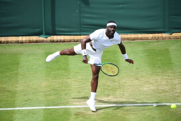 Tennis - Wimbledon 2022 - Frances Tiafoe - USA TENNIS : Wimbledon 2022 - England - 29 06 2022 ChrysleneCaillaud Panoramic 