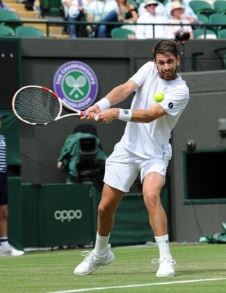 Tennis - 2022 Wimbledon Championships - Week One - Day Two (Wednesday) - All England Lawn Tennis Club, Wimbledon - Wednesday 29th June 2022 Cameron Norrie v Jaume Munar Cameron Norrie of Great Britain 