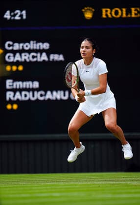 Mandatory Credit: Photo by Javier Garcia Shutterstock (13008249ci) Emma Raducanu during her second round match Wimbledon Tennis Championships, Day 3, The All England Lawn Tennis and Croquet Club, London, UK - 29 Jun 2022 Wimbledon Tennis Championships, Day 3, The All England Lawn Tennis and Croquet Club, London, UK - 29 Jun 2022  Copyright: xJavierxGarcia Shutterstockx 13008249ci