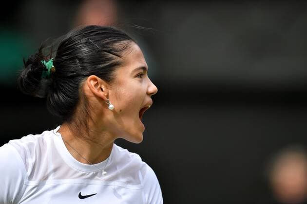 Mandatory Credit: Photo by James Veysey Shutterstock (13008248am) Emma Raducanu during her second round match Wimbledon Tennis Championships, Day 3, The All England Lawn Tennis and Croquet Club, London, UK - 29 Jun 2022 Wimbledon Tennis Championships, Day 3, The All England Lawn Tennis and Croquet Club, London, UK - 29 Jun 2022  Copyright: xJamesxVeysey Shutterstockx 13008248am