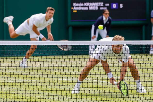 Kevin Krawietz und Andreas Mies, Herren Doppel Tennis - Wimbledon 2022 - Grand Slam ITF ATP, Tennis Herren WTA, Tennis Damen - AELTC - London - - Great Britain - 29 June 2022. Copyright: xJuergenxHasenkopfx