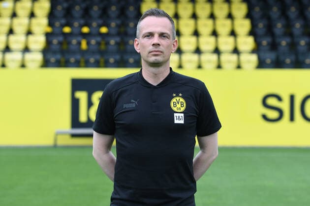 Borussia Dortmund II; 3.Liga, Porträttermin 2022 2023 Christian Preußer ( Trainer Cheftrainer Dortmund )