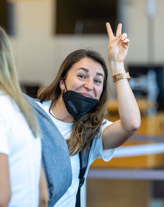 Sport Themen der Woche KW26 WOMEN SOCCER - UEFA Women s Euro 2022, preview SCHWECHAT,AUSTRIA,30.JUN.22 - WOMEN SOCCER - UEFA Women s Euro 2022, preview, departure of OEFB team from Vienna airport. Image shows the team of AUT.  GEPAxpictures xEdgarxEisner
