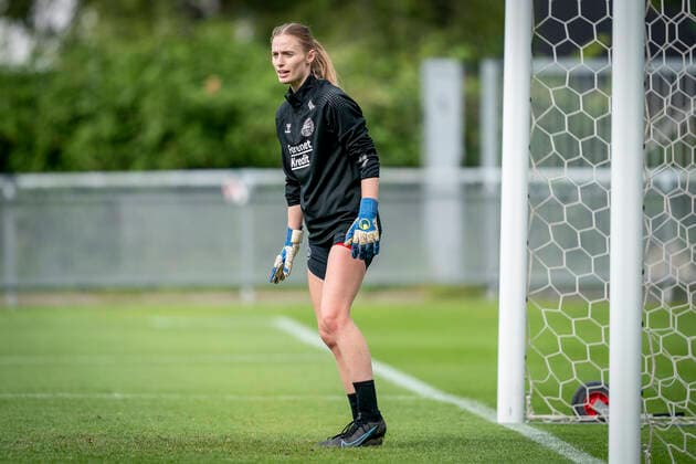 Laura Frederikke Nielsen during training before two test matches and European Championship, EM, Europameisterschaft finals, in Elsinore, Monday 20 June 2022 .. (Photo: Mads Claus Rasmussen Ritzau Scanpix) Kopi af 20220620-184239-2 spnet, Kobenhavn Danmark