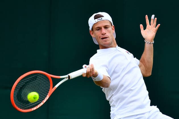 Mandatory Credit: Photo by James Veysey Shutterstock (13010732bg) Diego Schwartzman during his second round match Wimbledon Tennis Championships, Day 4, The All England Lawn Tennis and Croquet Club, London, UK - 30 Jun 2022 Wimbledon Tennis Championships, Day 4, The All England Lawn Tennis and Croquet Club, London, UK - 30 Jun 2022  Copyright: xJamesxVeysey Shutterstockx 13010732bg