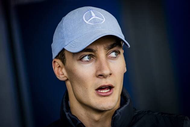 NORTHAMPTON - George Russell (Mercedes) addresses the press at the Silverstone circuit ahead of the Great Britain Grand Prix. REMKO DE WAAL Event Name: F1 Grand Prix of Great Britain - Previews 2022 xVIxANPxSportx xxANPxRemkoxdexWaalxIVx