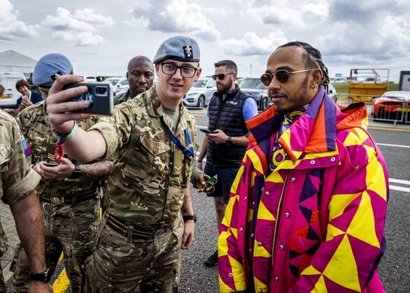 SILVERSTONE - Lewis Hamilton (Mercedes) at the Silverstone circuit ahead of the Great Britain Grand Prix. REMKO DE WAAL Event Name: F1 Grand Prix of Great Britain - Previews 2022 xVIxANPxSportx xxANPxIVx