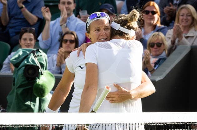 Belgian Kirsten Flipkens pictured after a second round game in the women s singles tournament between Belgian Flipkens (WTA190) and Romanian Halep (WTA18) at the 2022 Wimbledon grand slam tennis tournament at the All England Tennis Club, in south-west London, Britain, Thursday 30 June 2022. BENOITxDOPPAGNE  x36892637x
