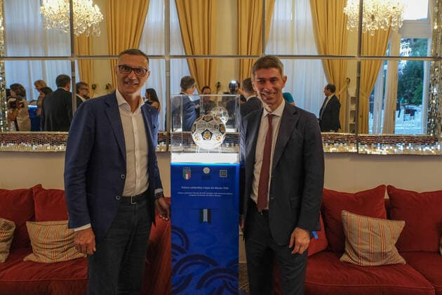 Photo Guido Calamosca LaPresse june 29, 2022 Bologna, Italy news Opening of the football market at the grand hotel in Rimini and setting up of the Azzurra exhibition dedicated to the great history of the national team, Nationalteam 40 years after the 82nd world cup present Beppe Bergomi, the president Stefano Bonaccini, the wife of paolo Rossi federica cappelletti, Arrigo Sacchi, Frederic Massara, Rosella Sensi, Matteo Marani  Copyright: xGuidoxCalamosca LaPressex