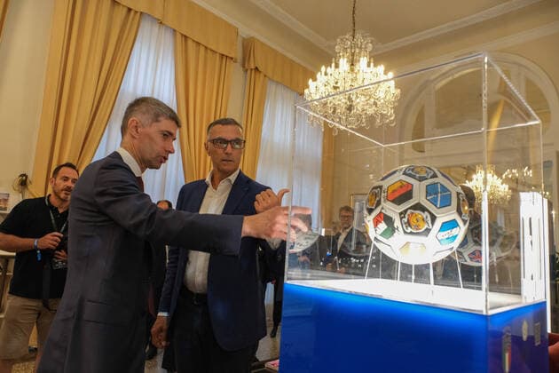 Photo Guido Calamosca LaPresse june 29, 2022 Bologna, Italy news Opening of the football market at the grand hotel in Rimini and setting up of the Azzurra exhibition dedicated to the great history of the national team, Nationalteam 40 years after the 82nd world cup present Beppe Bergomi, the president Stefano Bonaccini, the wife of paolo Rossi federica cappelletti, Arrigo Sacchi, Frederic Massara, Rosella Sensi, Matteo Marani  Copyright: xGuidoxCalamosca LaPressex