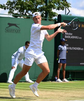 nChampionships - Week One - Day Two (Friday) - All England Lawn Tennis Club, Wimbledon - Friday 1st July 2022 Nikoloz Basilashvili v Tim Van Rijthoven Tim Van Rijthoven 