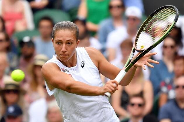 Mandatory Credit: Photo by James Veysey Shutterstock (13012400as) Diane Parry during her third round match Wimbledon Tennis Championships, Day 5, The All England Lawn Tennis and Croquet Club, London, UK - 01 Jul 2022 Wimbledon Tennis Championships, Day 5, The All England Lawn Tennis and Croquet Club, London, UK - 01 Jul 2022  Copyright: xJamesxVeysey Shutterstockx 13012400as