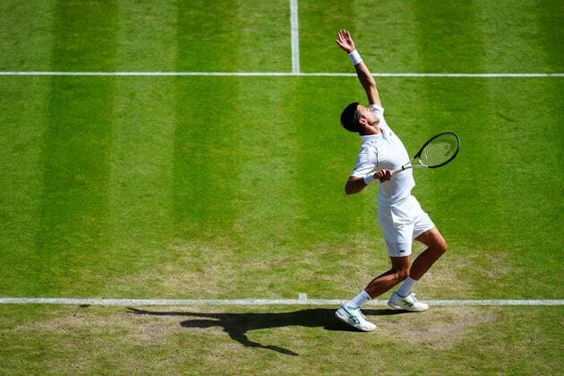 Mandatory Credit: Photo by Javier Garcia Shutterstock (13012399bk) Novak Djokovic during his third round match Wimbledon Tennis Championships, Day 5, The All England Lawn Tennis and Croquet Club, London, UK - 01 Jul 2022 Wimbledon Tennis Championships, Day 5, The All England Lawn Tennis and Croquet Club, London, UK - 01 Jul 2022  Copyright: xJavierxGarcia Shutterstockx 13012399bk