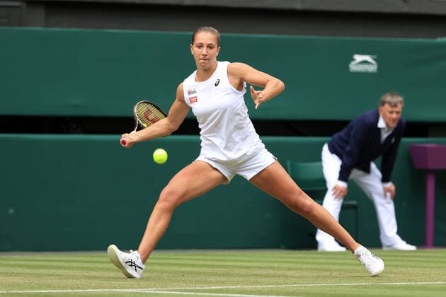 Tennis - Wimbledon (Day 5) 1st July 2022 - Tennis - Wimbledon (Day 5) - Diane Parry (FRA) in action against Ons Jabeur (TUN) in their Ladies Singles 3rd Round match - Photo: Simon Stacpoole Offside. London UK Copyright: xSimonxStacpoolexOffside