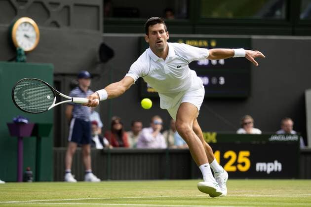 Mandatory Credit: Photo by Ella Ling Shutterstock (13012398ca) Novak Djokovic during his third round match Wimbledon Tennis Championships, Day 5, The All England Lawn Tennis and Croquet Club, London, UK - 01 Jul 2022 Wimbledon Tennis Championships, Day 5, The All England Lawn Tennis and Croquet Club, London, UK - 01 Jul 2022  Copyright: xEllaxLing Shutterstockx 13012398ca