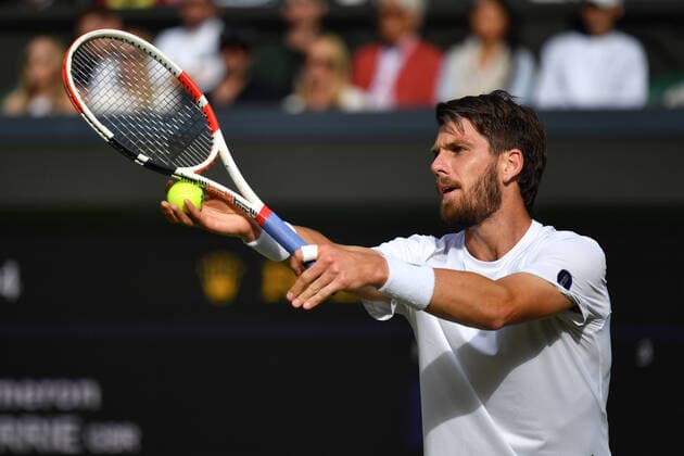 Mandatory Credit: Photo by James Veysey Shutterstock (13012400ds) Cameron Norrie during his third round match Wimbledon Tennis Championships, Day 5, The All England Lawn Tennis and Croquet Club, London, UK - 01 Jul 2022 Wimbledon Tennis Championships, Day 5, The All England Lawn Tennis and Croquet Club, London, UK - 01 Jul 2022  Copyright: xJamesxVeysey Shutterstockx 13012400ds