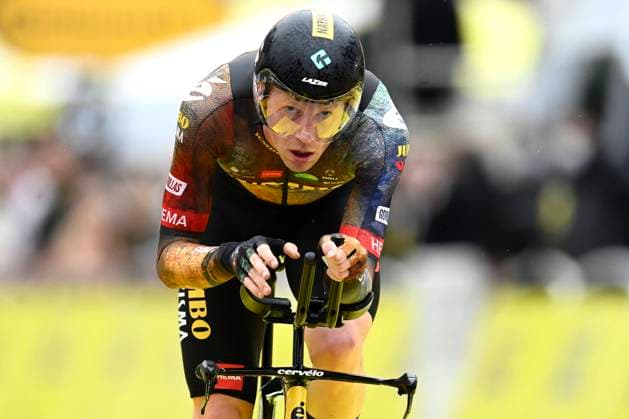 COPENHAGUE, DANMARK - JULY 01 : Van Hooydonck Nathan (BEL) of Team Jumbo-Visma during stage 1 of the 109th edition of the 2022 Tour de France cycling race, a individual time trial of 13 kms with start and finish in Copenhague on July 01, 2022 in Copenhague, Danmark, 1 07 2022 ( Motordriver Kenny Verfaillie - Tour de France 2022 - Stage 01 PhotoNews Panoramic 