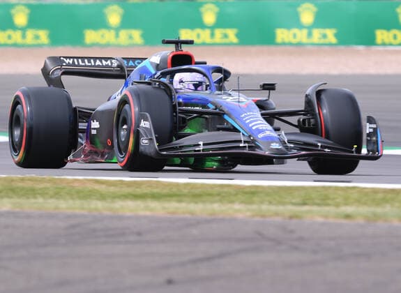 1st July 2022, Silverstone Circuit, Silverstone, Northamptonshire, England: British F1 Grand Prix, free practise day: Alex Albon of Thailand driving the (23) Williams FW44 Mercedes during the second practice session  ActionPlus12403653 SimonxWest