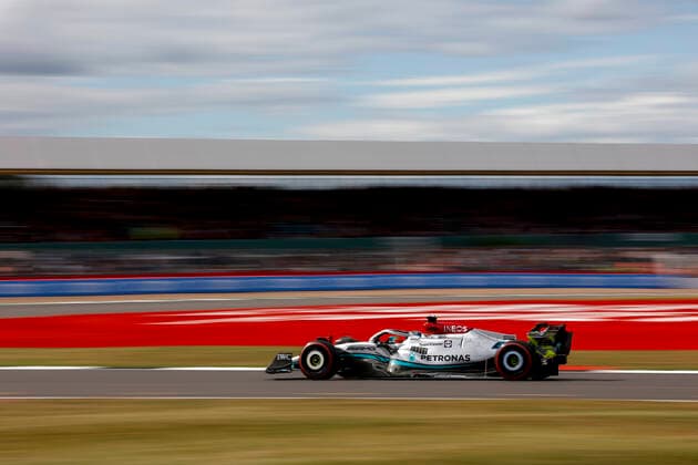 63 George Russell (GBR, Mercedes-AMG Petronas F1 Team), F1 Grand Prix of Great Britain at Silverstone Circuit on July 1, 2022 in Silverstone, United Kingdom. (Photo by HOCH ZWEI) Silverstone United Kingdom