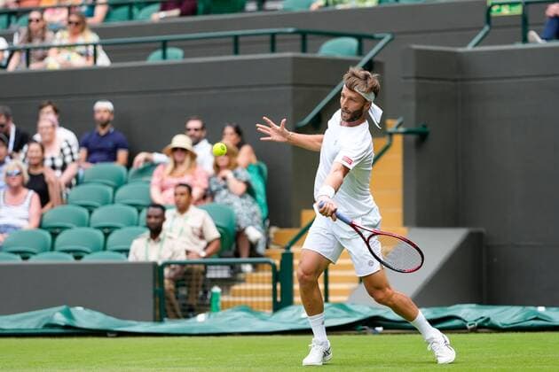 Mandatory Credit: Photo by Dave Shopland Shutterstock (13012402ar) Liam Broady during his third round match Wimbledon Tennis Championships, Day 6, The All England Lawn Tennis and Croquet Club, London, UK - 02 Jul 2022 Wimbledon Tennis Championships, Day 6, The All England Lawn Tennis and Croquet Club, London, UK - 02 Jul 2022  Copyright: xDavexShopland Shutterstockx 13012402ar