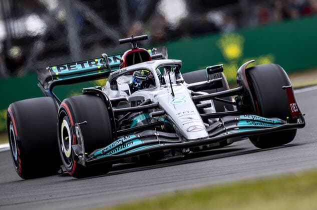 SILVERSTONE - George Russell (Mercedes) during the 3rd free practice session ahead of the F1 Grand Prix of Great Britain at Silverstone on July 2, 2022 in Silverstone, England. REMKO DE WAAL F1 Grand Prix of Great Britain - Practice 3 2022 xVIxANPxSportx xxANPxIVx