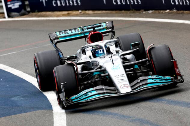 63 George Russell (GBR, Mercedes-AMG Petronas F1 Team), F1 Grand Prix of Great Britain at Silverstone Circuit on July 2, 2022 in Silverstone, United Kingdom. (Photo by HOCH ZWEI) Silverstone United Kingdom