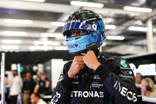 63 George Russell (GBR, Mercedes-AMG Petronas F1 Team), F1 Grand Prix of Great Britain at Silverstone Circuit on July 2, 2022 in Silverstone, United Kingdom. (Photo by HOCH ZWEI) Silverstone United Kingdom