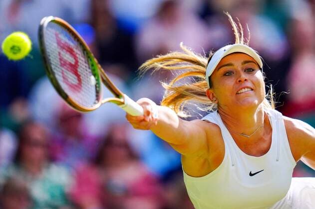 Mandatory Credit: Photo by Javier Garcia Shutterstock (13012408jc) Paula Badosa during her third round match Wimbledon Tennis Championships, Day 6, The All England Lawn Tennis and Croquet Club, London, UK - 02 Jul 2022 Wimbledon Tennis Championships, Day 6, The All England Lawn Tennis and Croquet Club, London, UK - 02 Jul 2022  Copyright: xJavierxGarcia Shutterstockx 13012408jc
